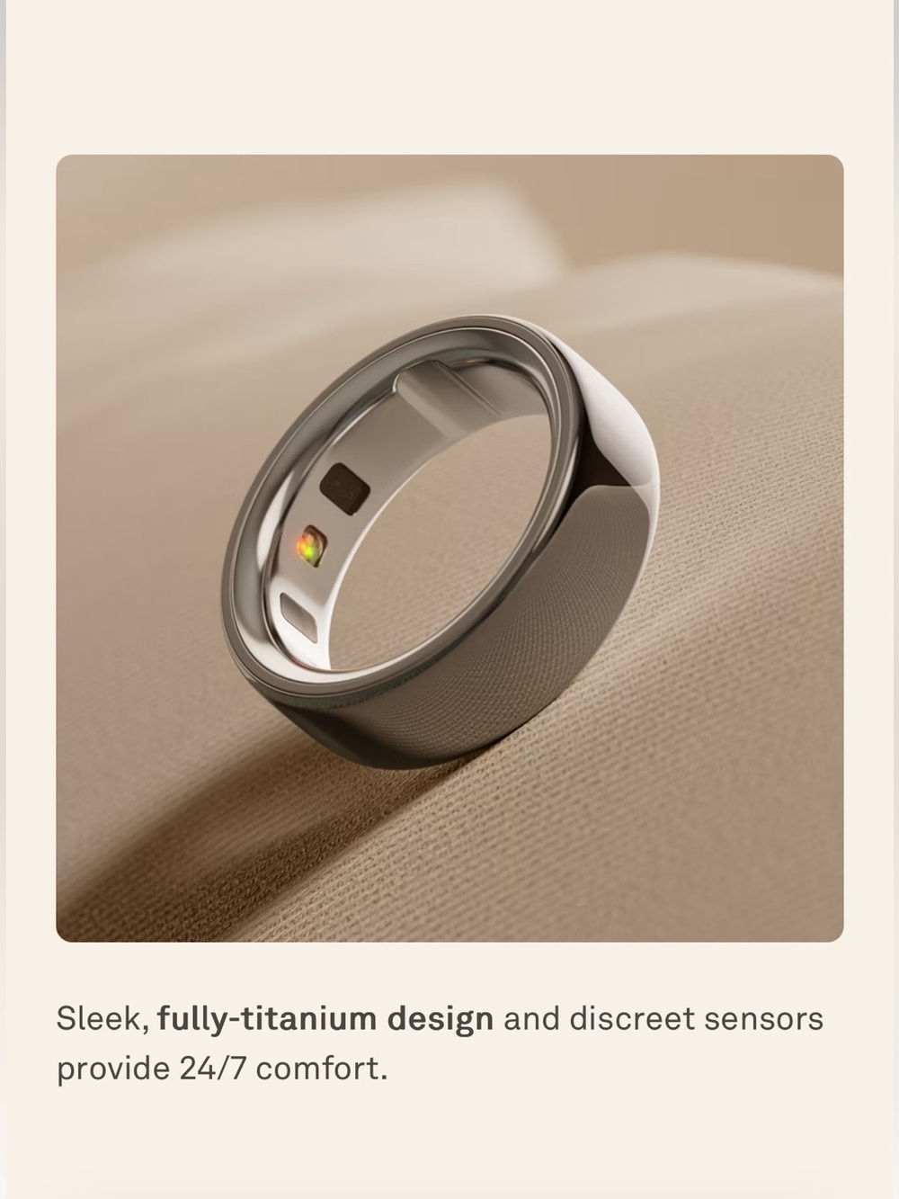 Oura Ring 4 Smart Ring – Silver | Size 8 | Charger Included